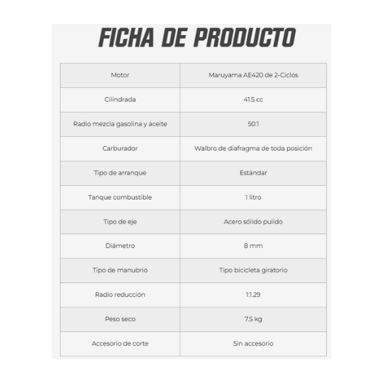 Guadaña Maruyama BF420H Eje Flexible