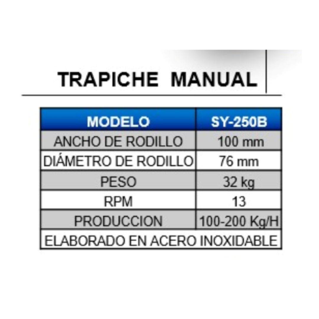 Trapiche Casero en Acero Inoxidable